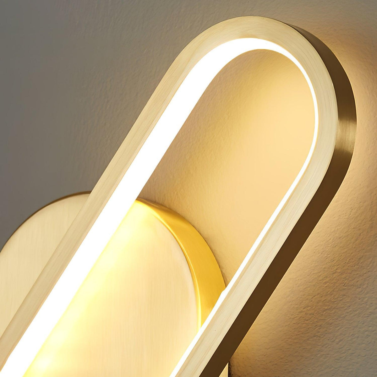 Dhu klassieke Lange Ova wandlamp van messing