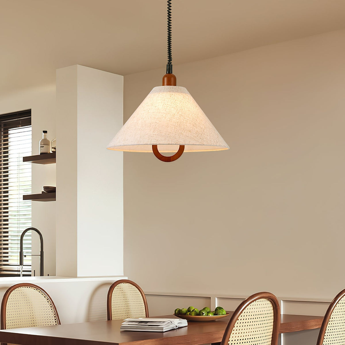 Alcaria Premium Noordse kunst stoffen hout hanglamp