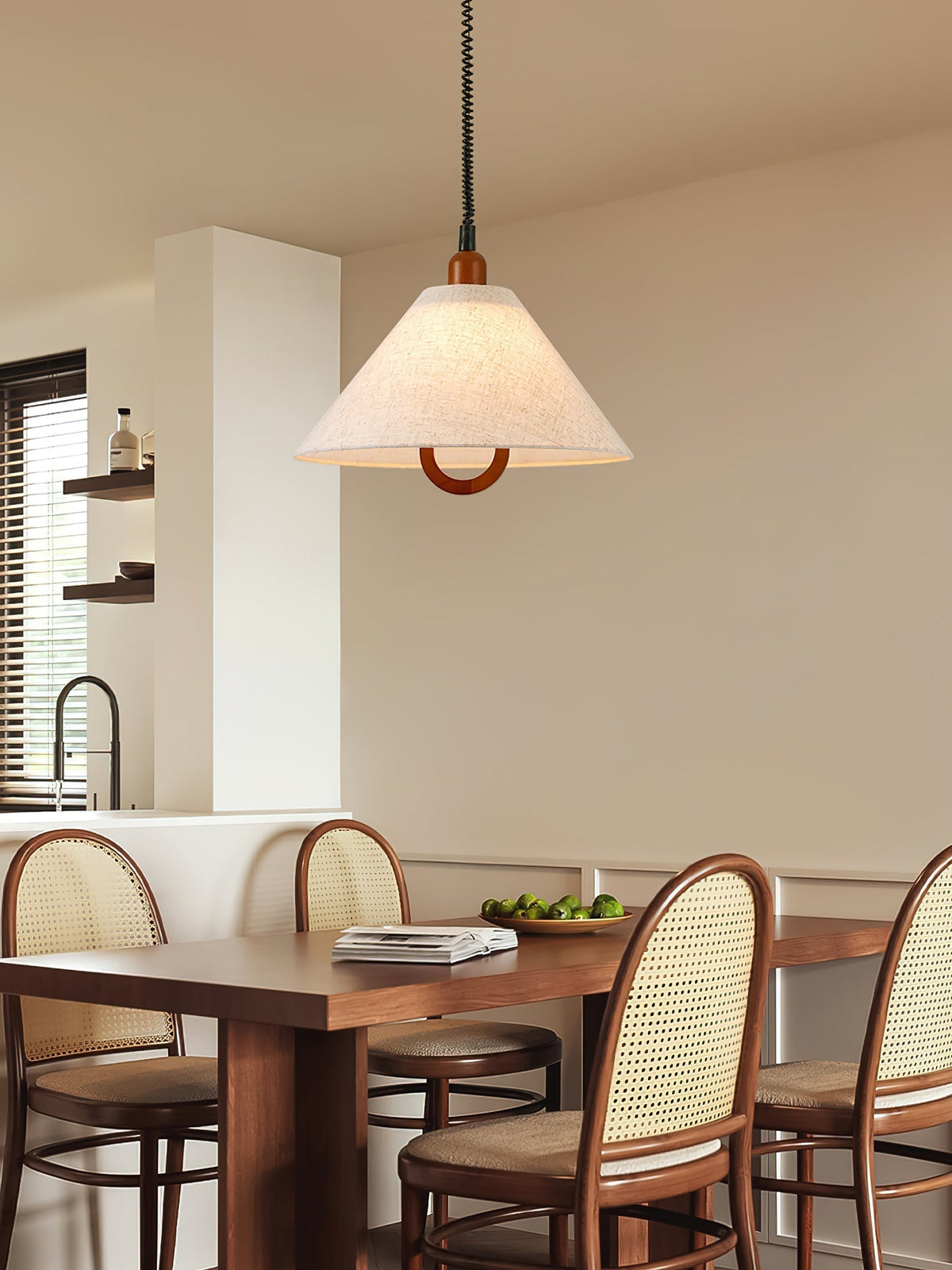 Alcaria Premium Noordse kunst stoffen hout hanglamp