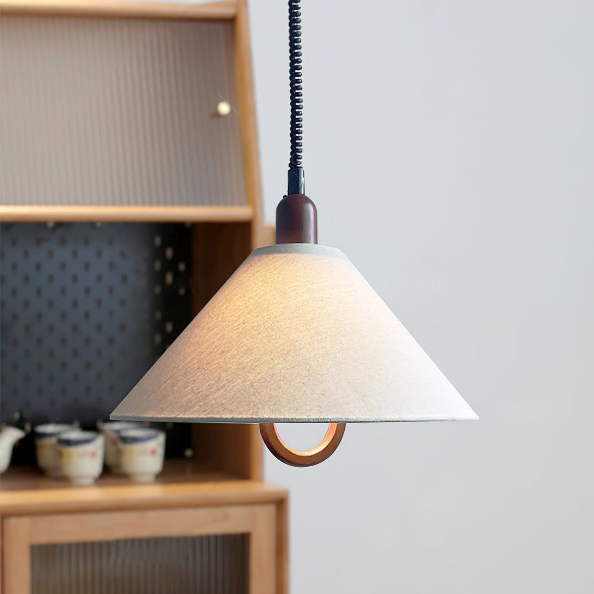 Alcaria Premium Noordse kunst stoffen hout hanglamp