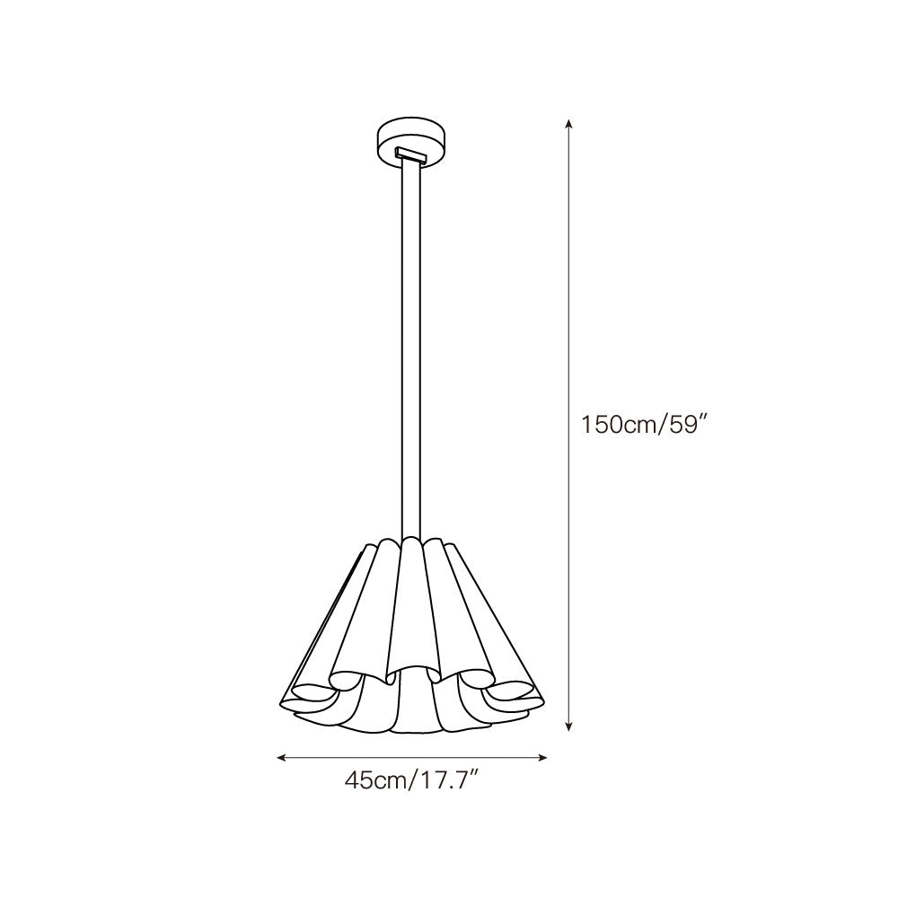 Teriisiella hanglamp bruin leer