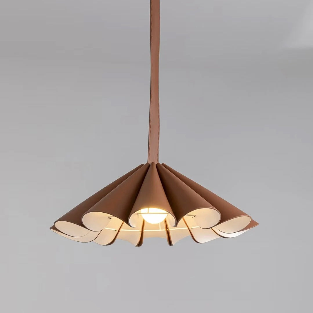 Teriisiella hanglamp bruin leer