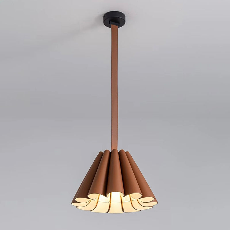 Teriisiella hanglamp bruin leer
