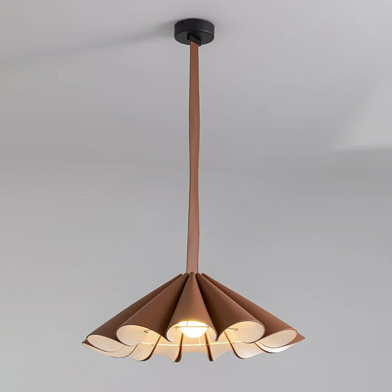Teriisiella hanglamp bruin leer