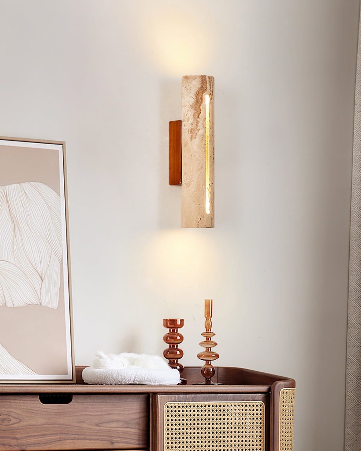Nissa travertin wandlamp