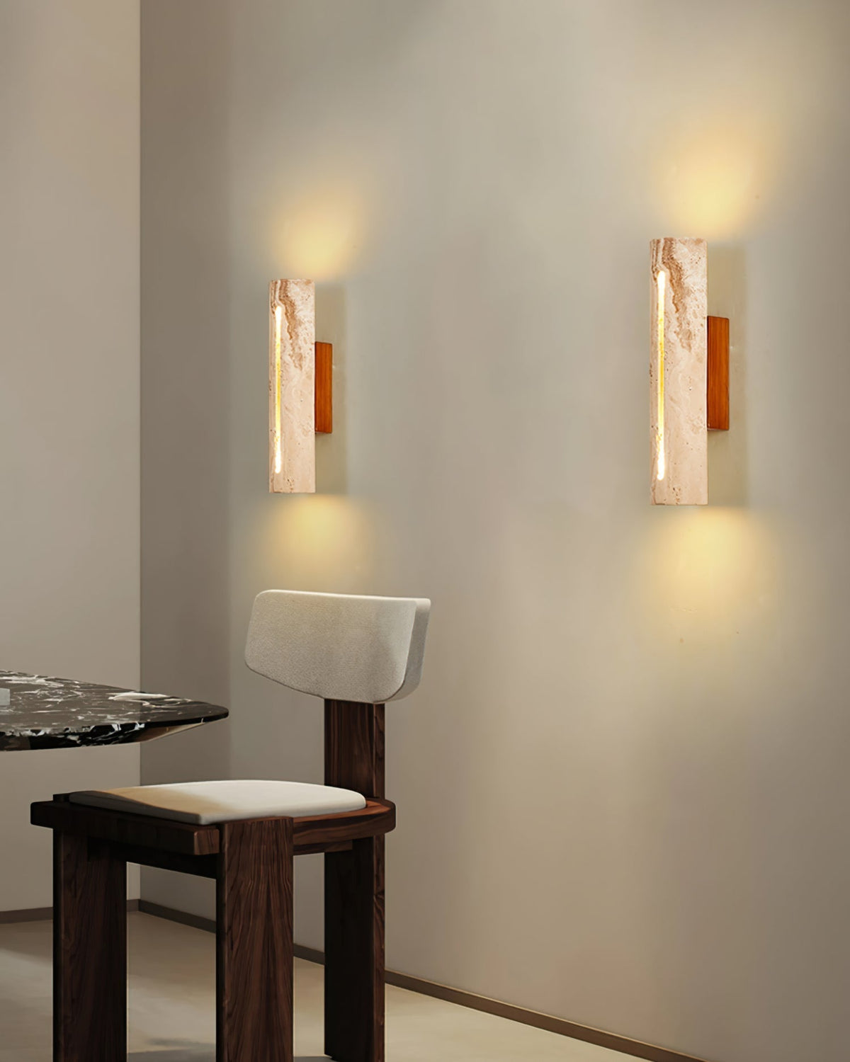 Nissa travertin wandlamp