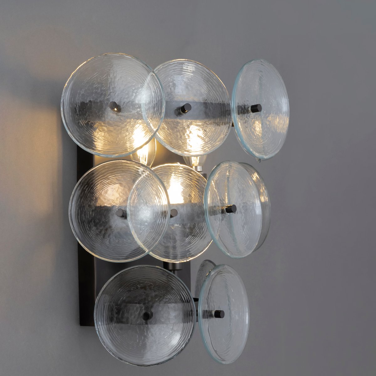 Taroe wandlamp Gepreessde Glazen Schijven Vintage Amber