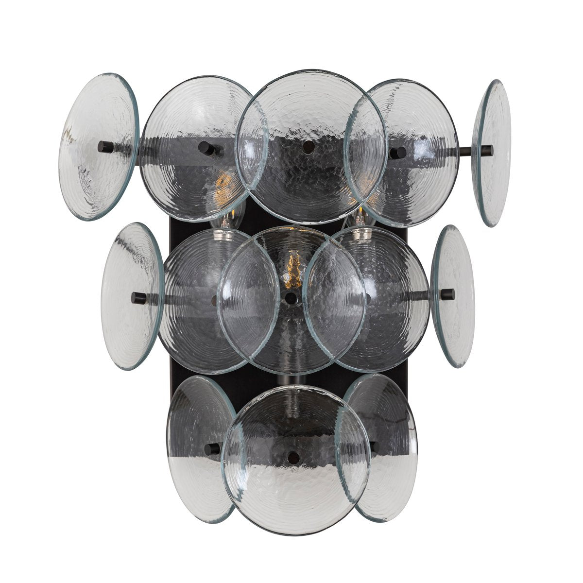 Taroe wandlamp Gepreessde Glazen Schijven Vintage Amber