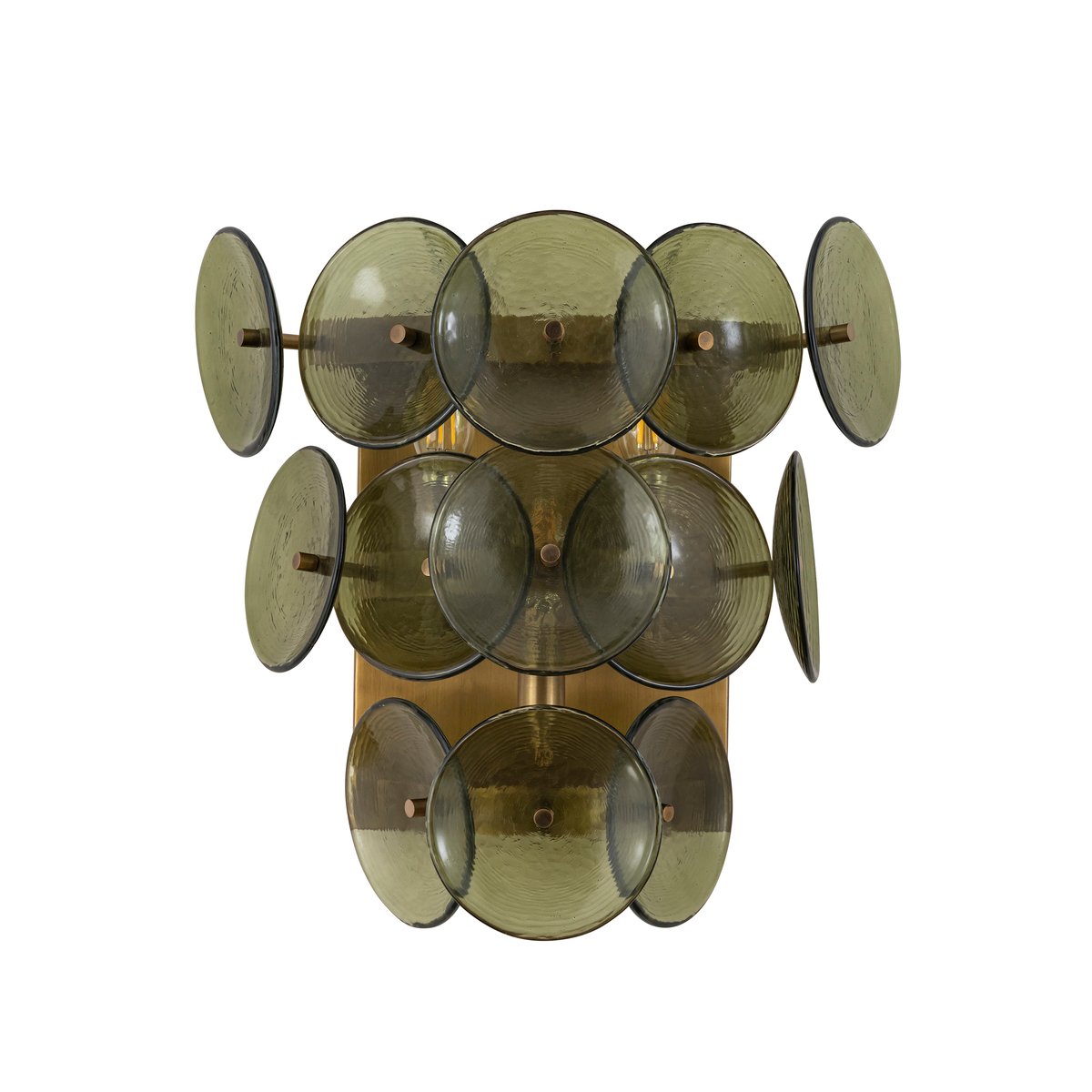 Taroe wandlamp Gepreessde Glazen Schijven Vintage Amber