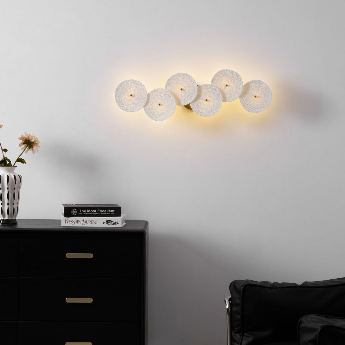 Jesse elegantie Noordse kunst bloemblaadje wandlamp