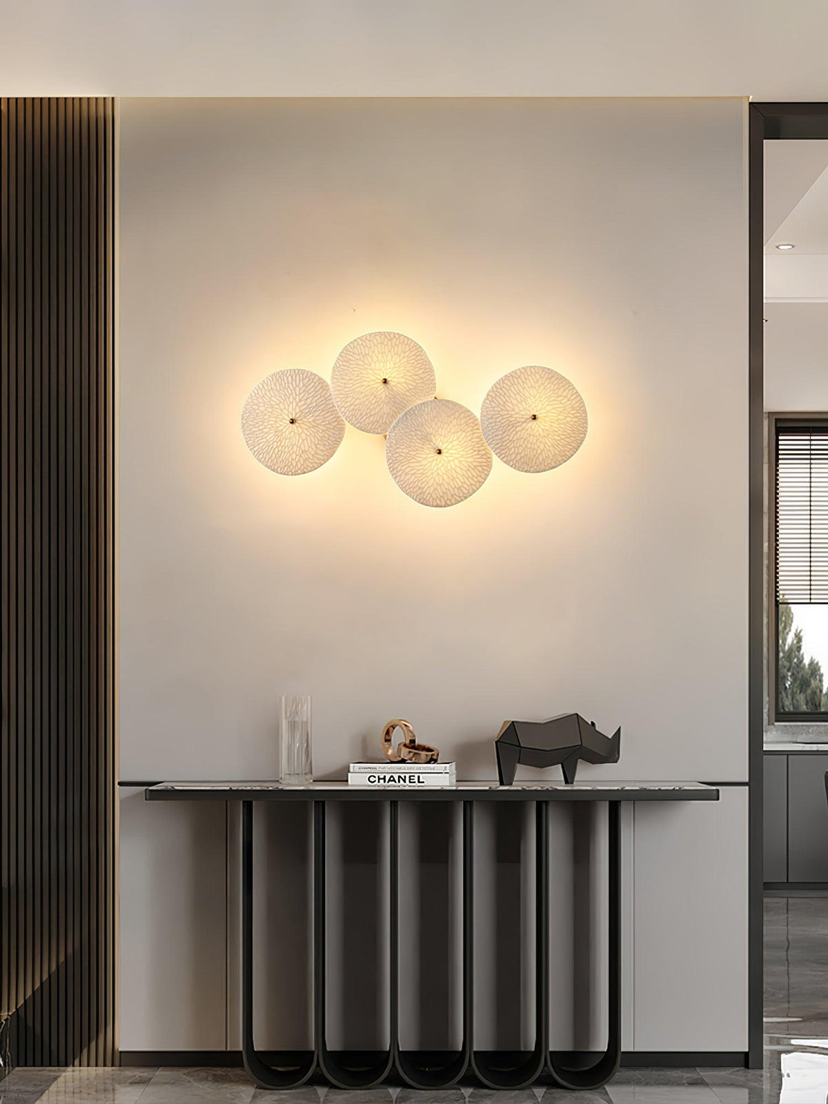 Jesse elegantie Noordse kunst bloemblaadje wandlamp