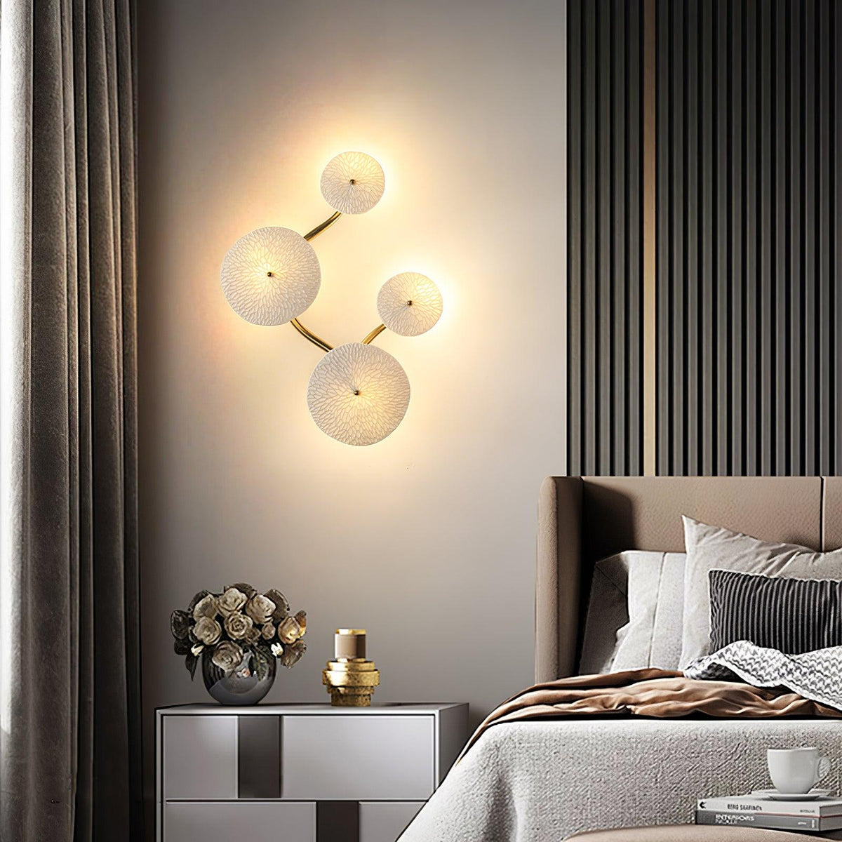 Jesse elegantie Noordse kunst bloemblaadje wandlamp