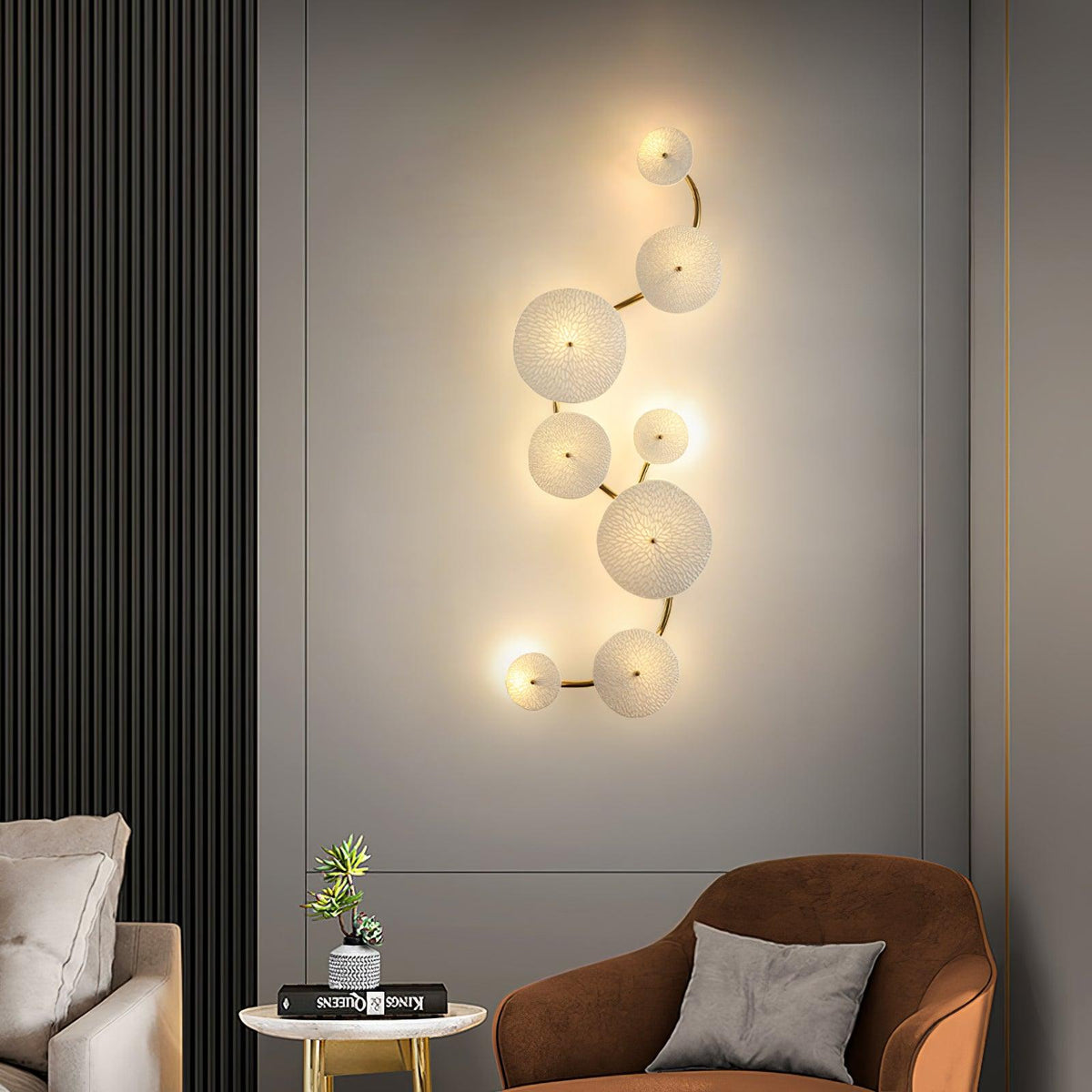 Jesse elegantie Noordse kunst bloemblaadje wandlamp