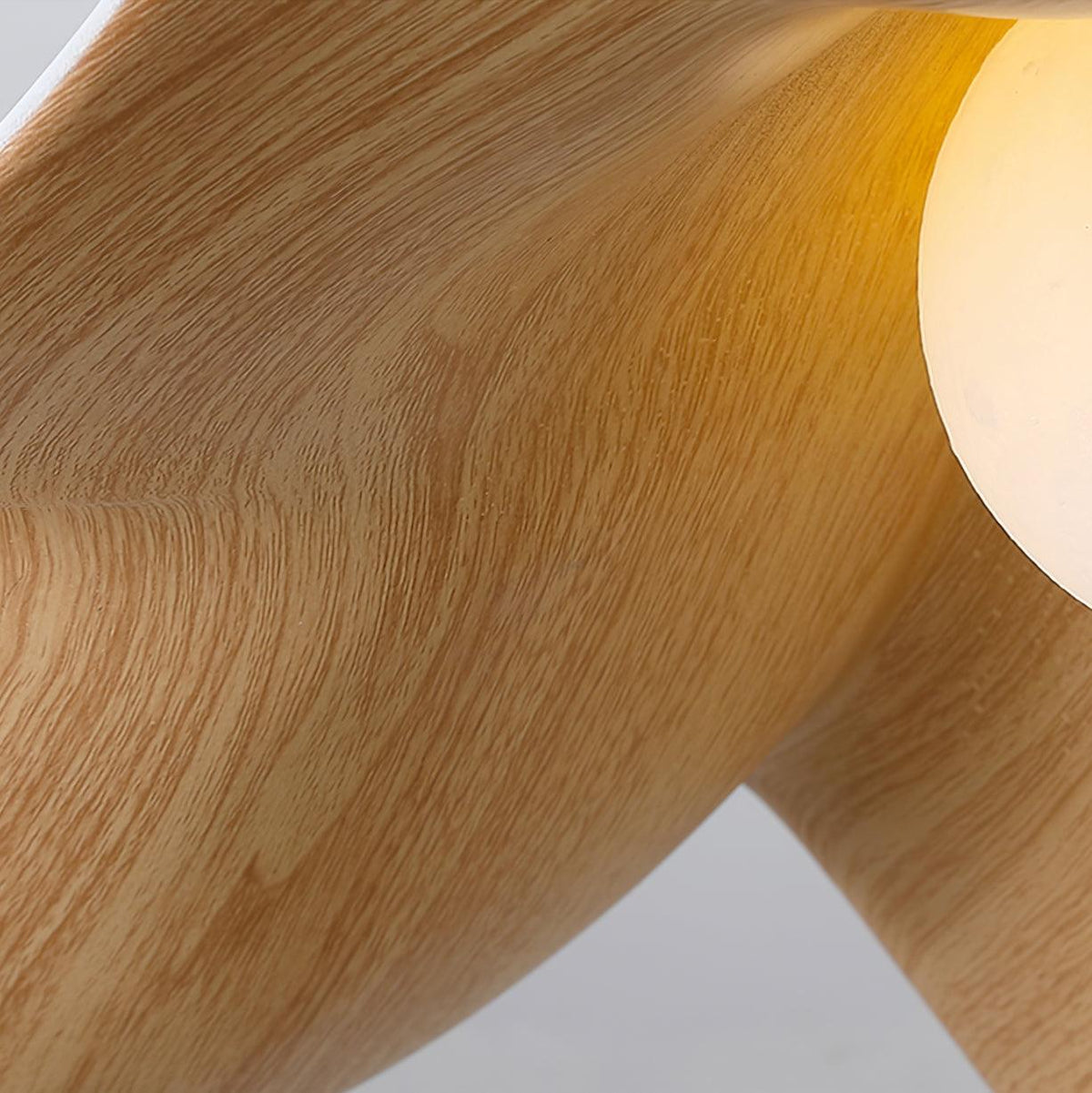 Belenor plafondlamp Lotus Leaf met witte afwerking en hout
