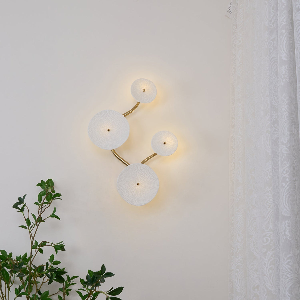 Jesse elegantie Noordse kunst bloemblaadje wandlamp