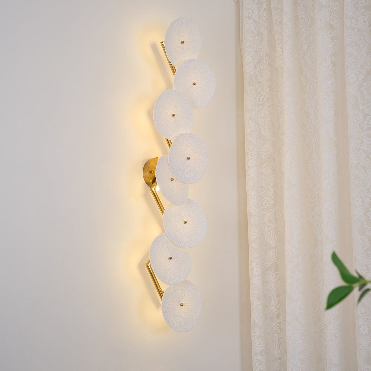 Jesse elegantie Noordse kunst bloemblaadje wandlamp