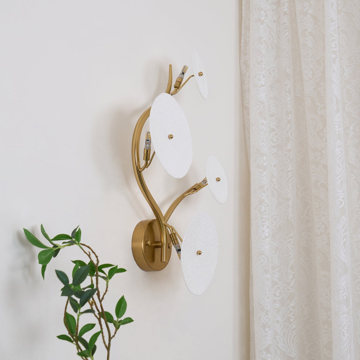 Jesse elegantie Noordse kunst bloemblaadje wandlamp