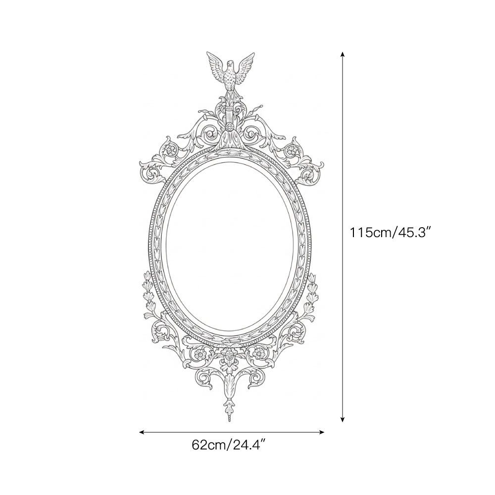 Aldenenne Belle houten wandspiegel met vlakke afwerking