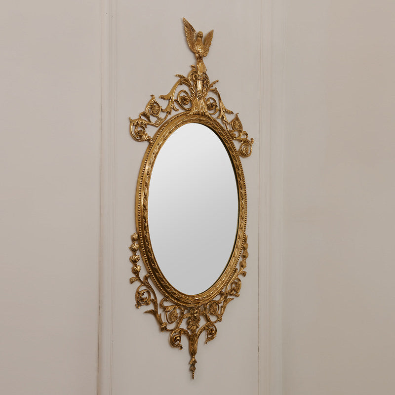 Aldenenne Belle houten wandspiegel met vlakke afwerking