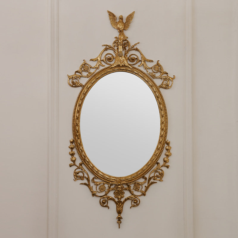 Aldenenne Belle houten wandspiegel met vlakke afwerking