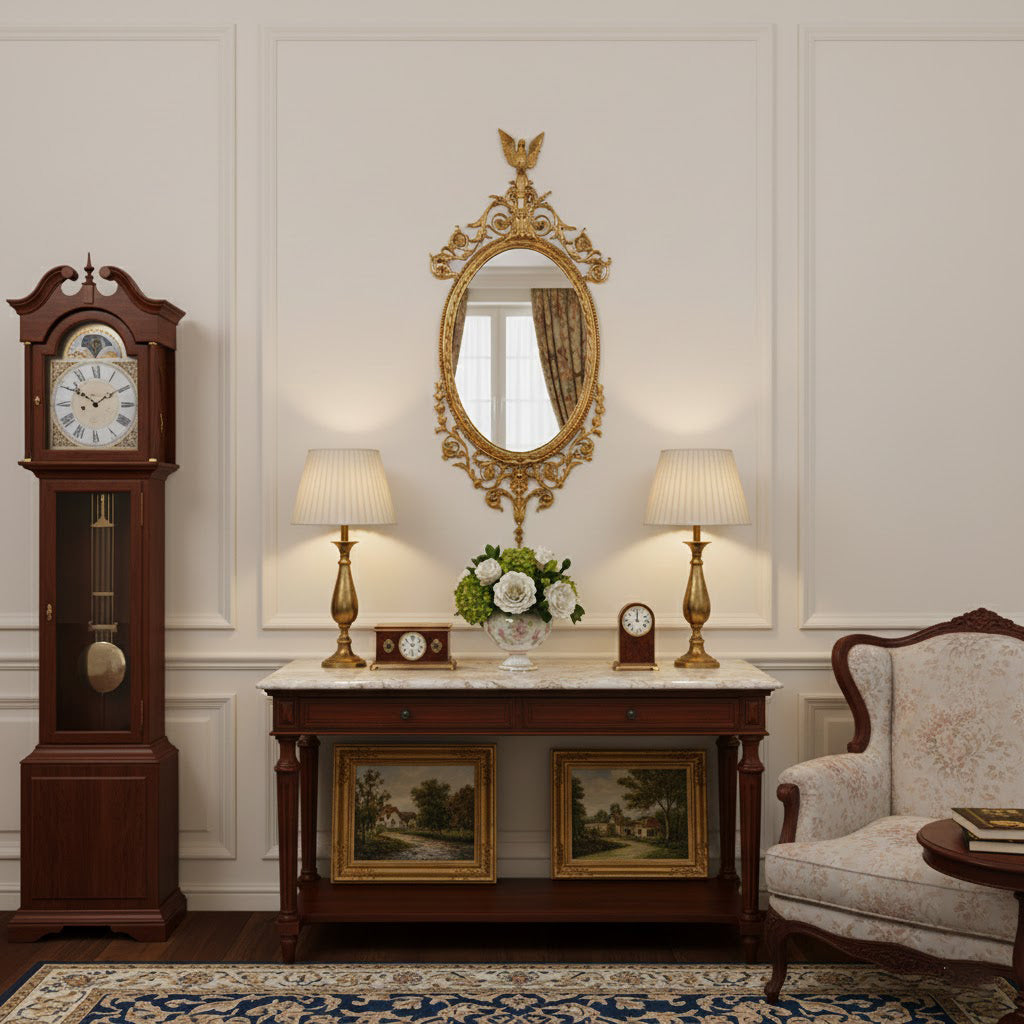 Aldenenne Belle houten wandspiegel met vlakke afwerking