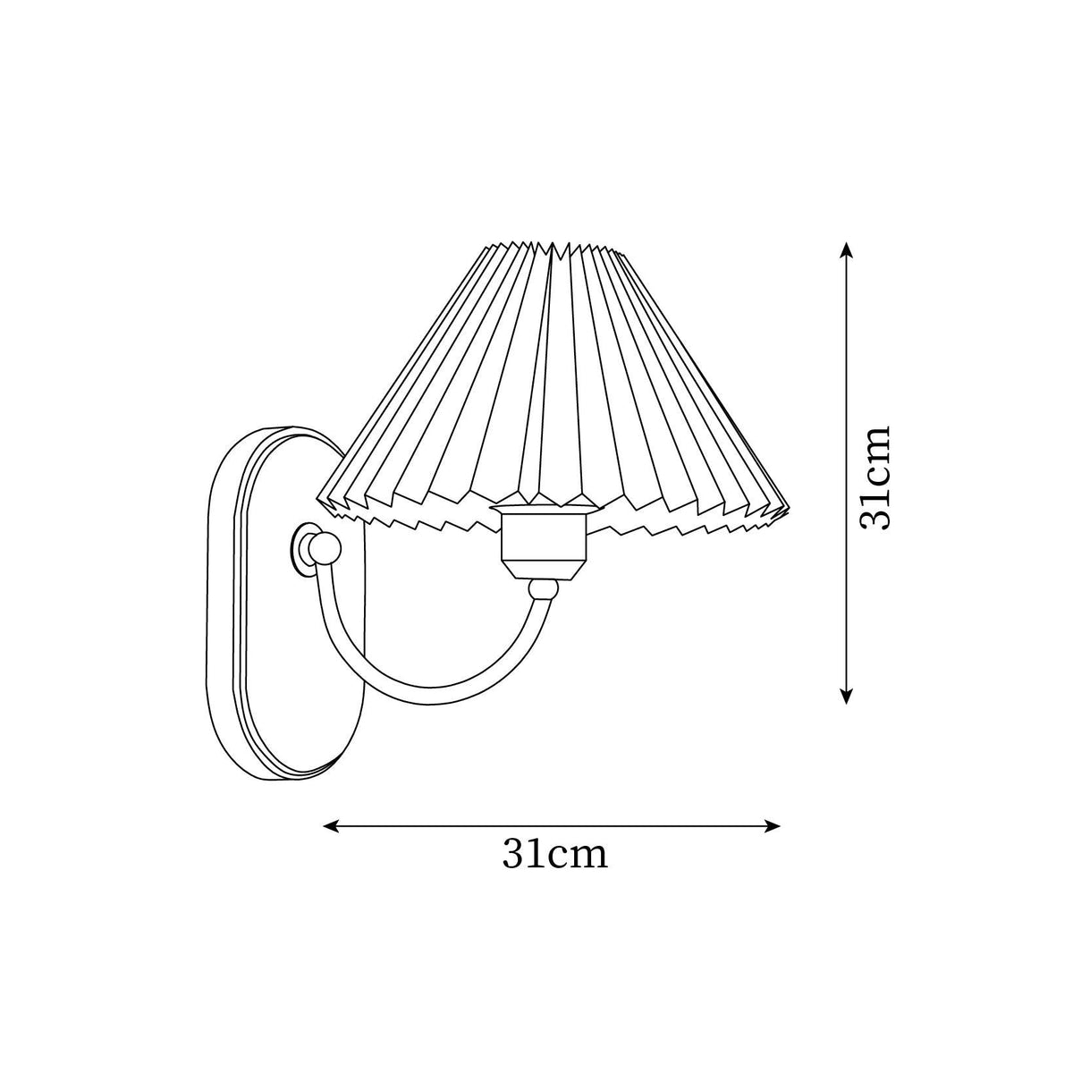 Teriiraine Vintage Plooibare Lampenkap wandlamp