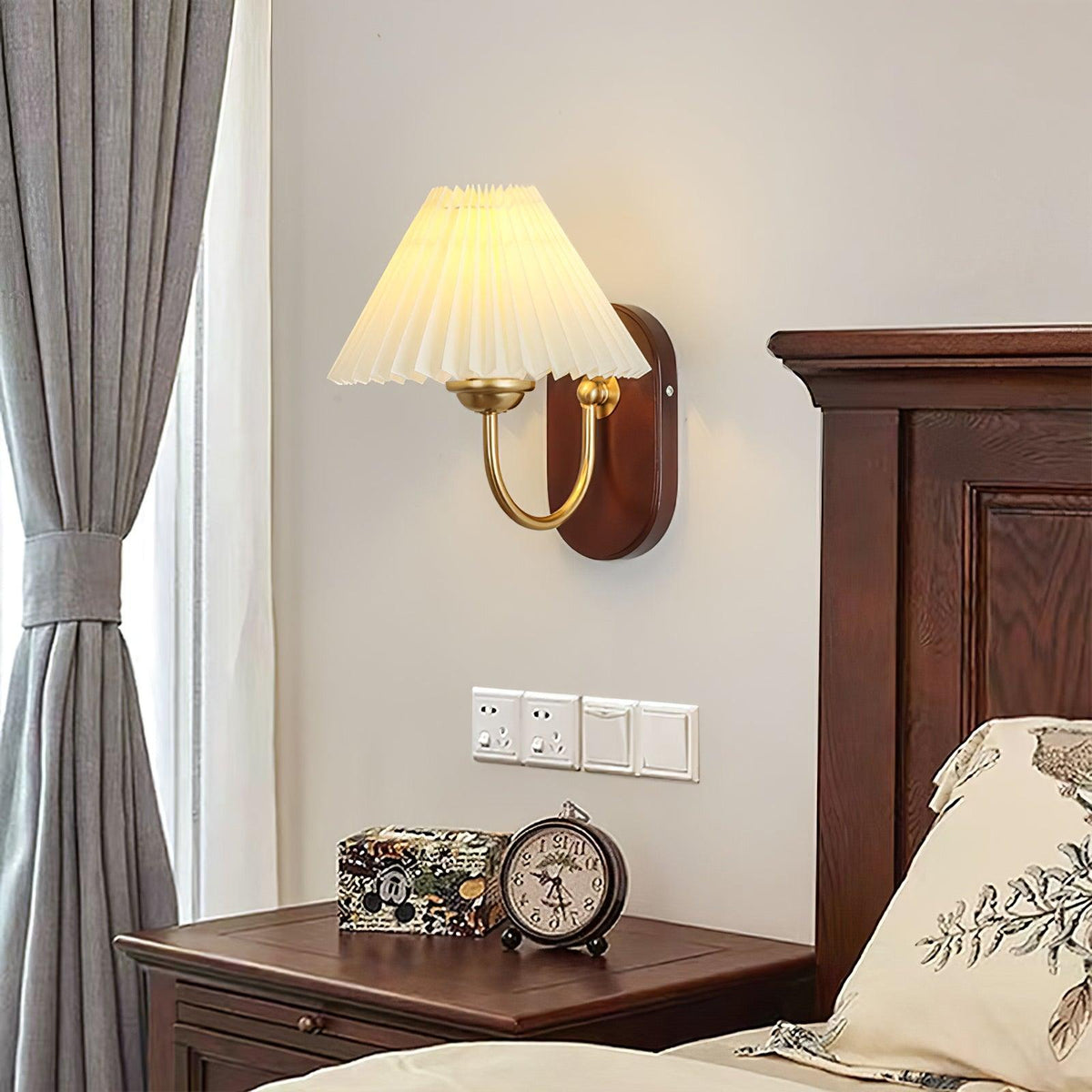 Teriiraine Vintage Plooibare Lampenkap wandlamp