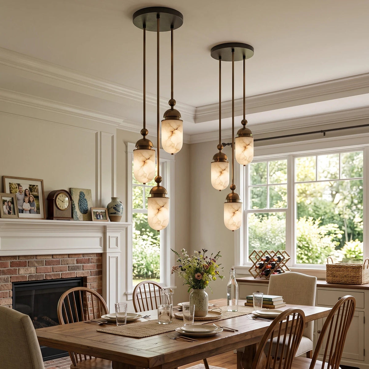 Whitcombe Albasten staaf hanglamp