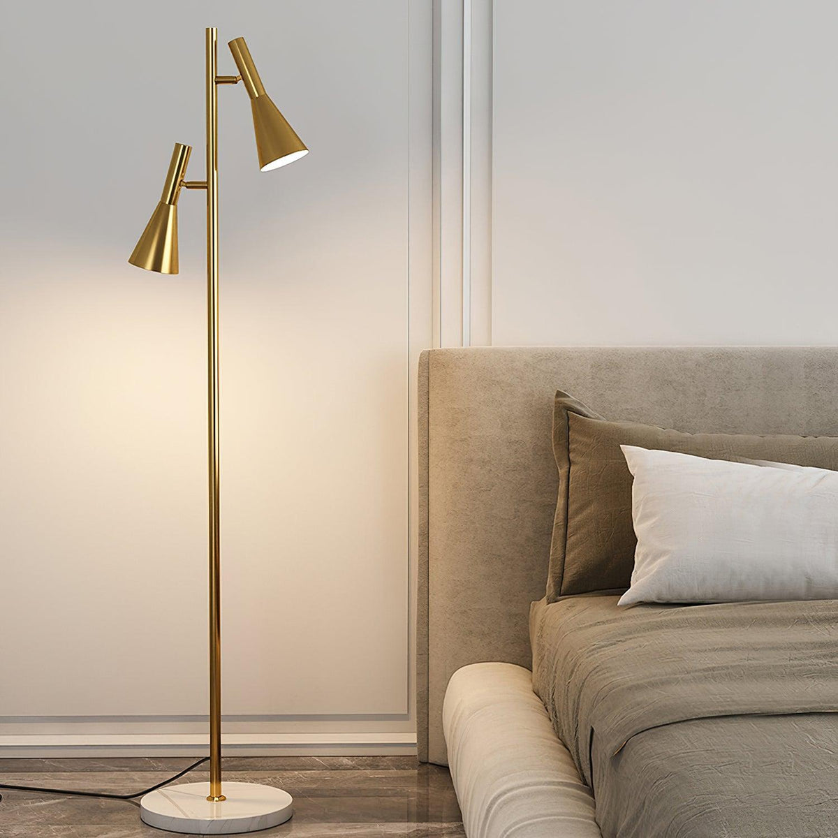 Aricel vloerlamp met marmeren kap