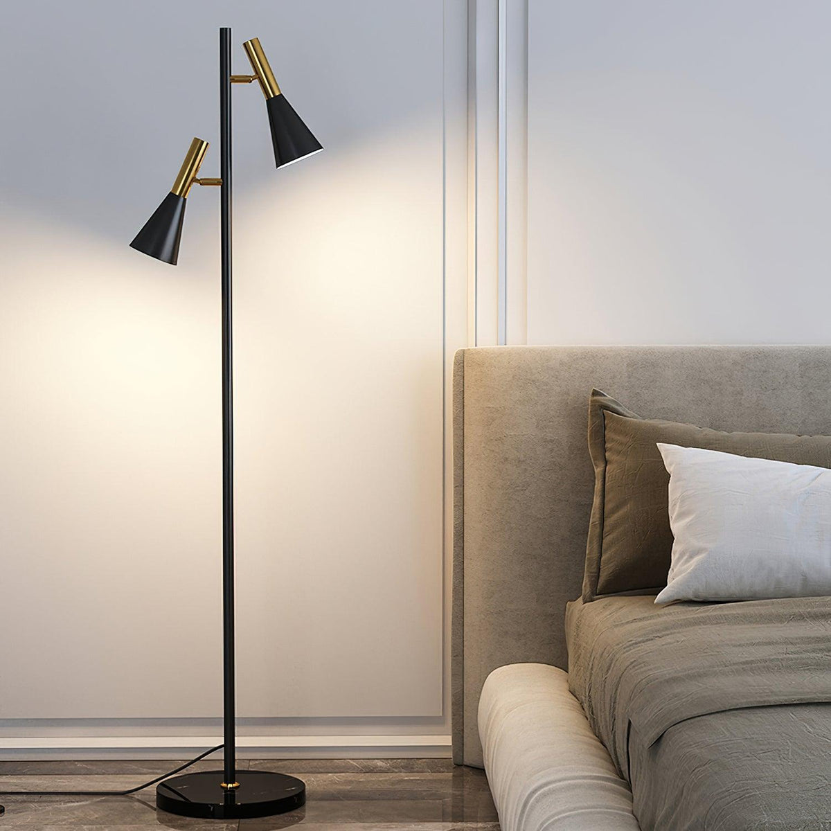 Aricel vloerlamp met marmeren kap