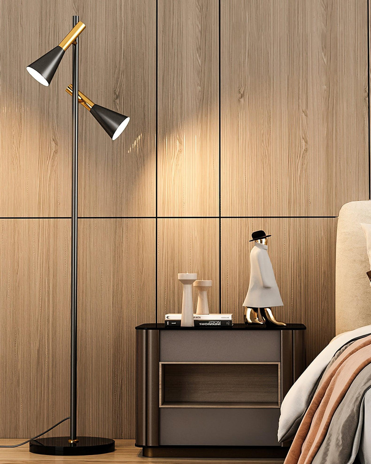 Aricel vloerlamp met marmeren kap