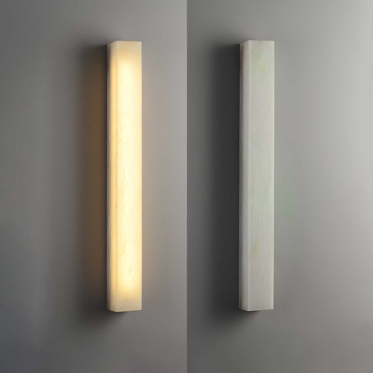 Alborella cilindrische wandlamp van albast