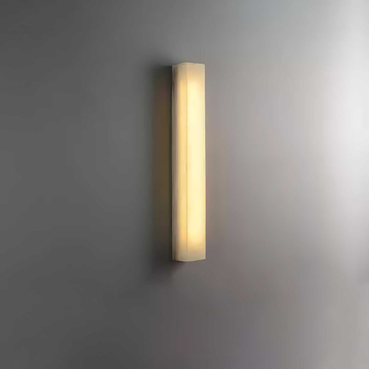 Alborella cilindrische wandlamp van albast