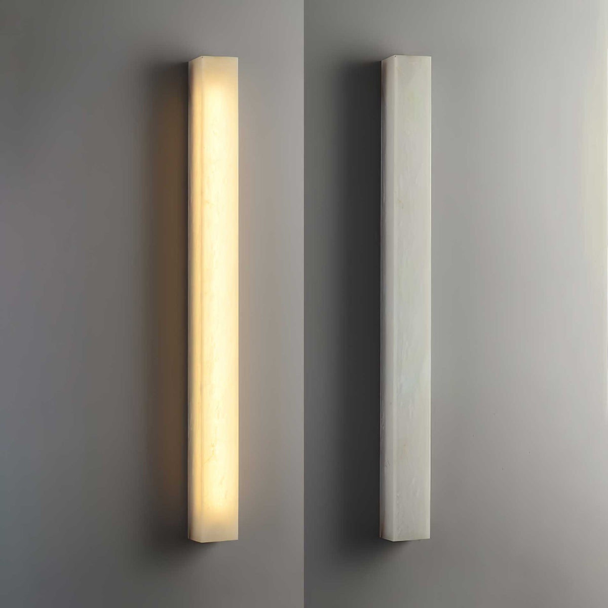 Alborella cilindrische wandlamp van albast