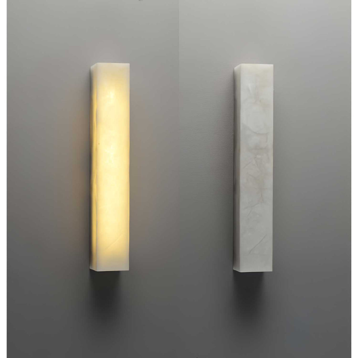 Alborella cilindrische wandlamp van albast