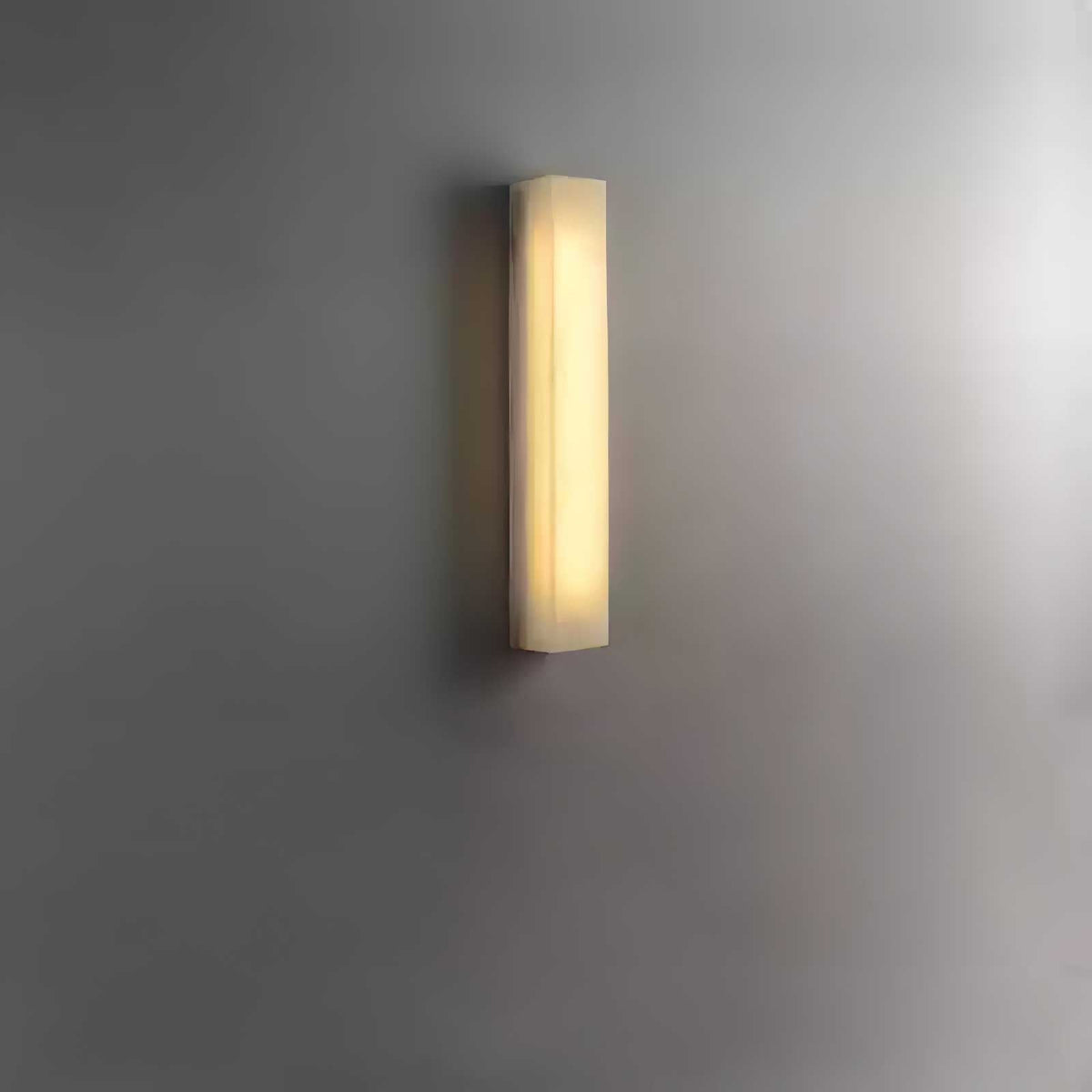 Alborella cilindrische wandlamp van albast