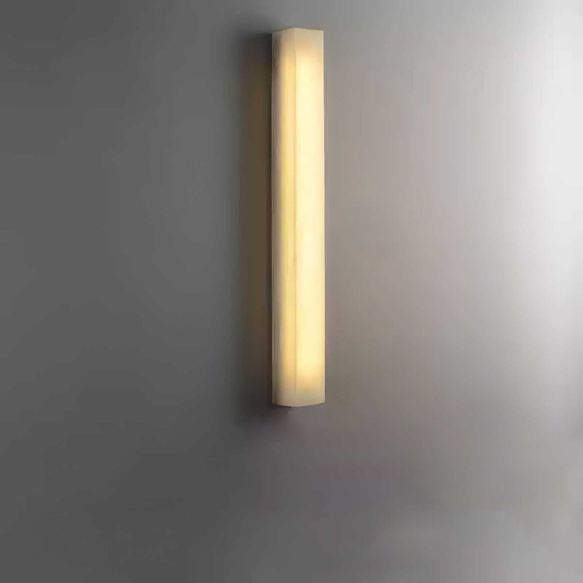 Alborella cilindrische wandlamp van albast