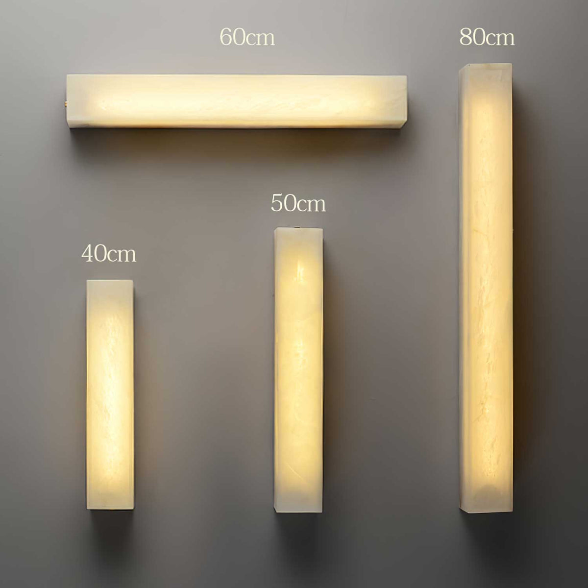 Alborella cilindrische wandlamp van albast