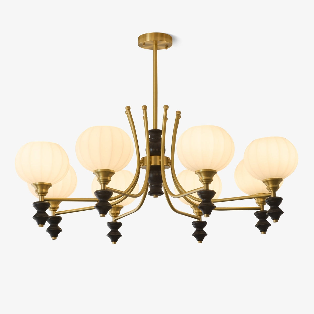 Zavenen Traditionele Elegantie Vintage messing Hout Kroonluchter