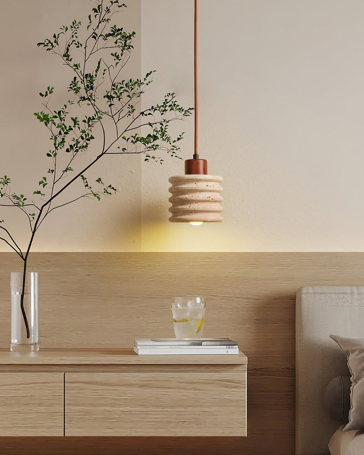 Burlat hanglamp travertin