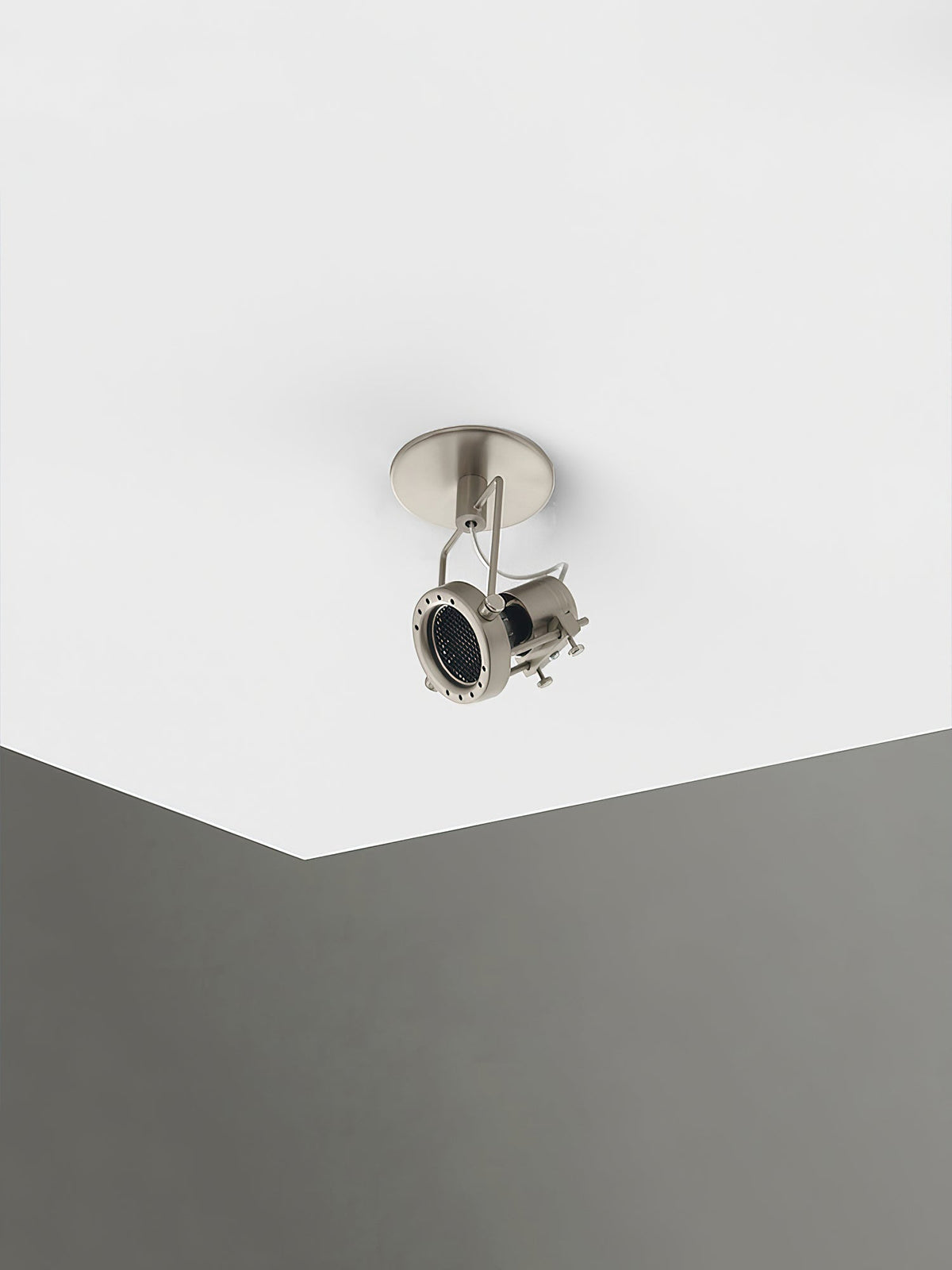 Keron plafondlamp van nikkelmetaal industriële stijl