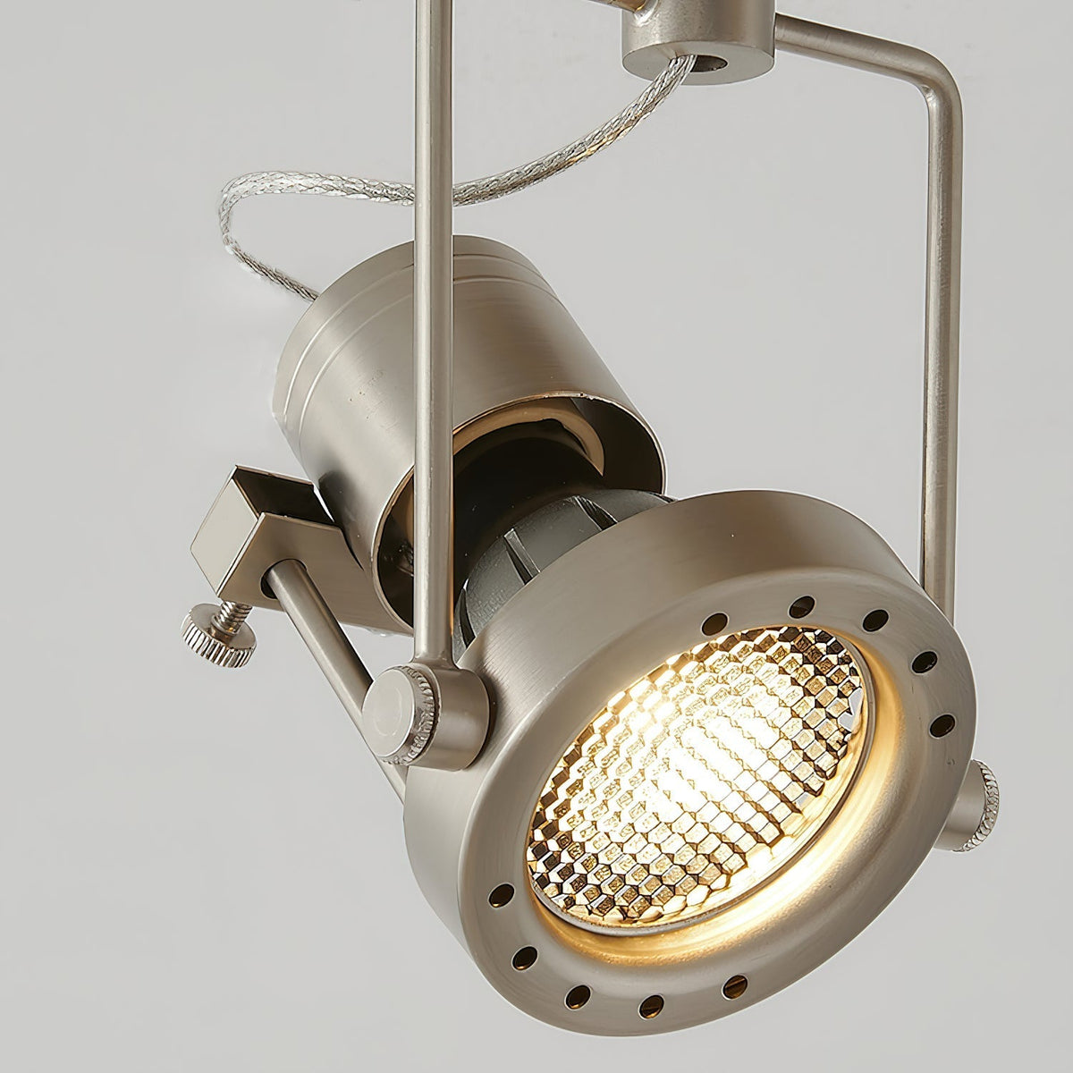 Keron plafondlamp van nikkelmetaal industriële stijl