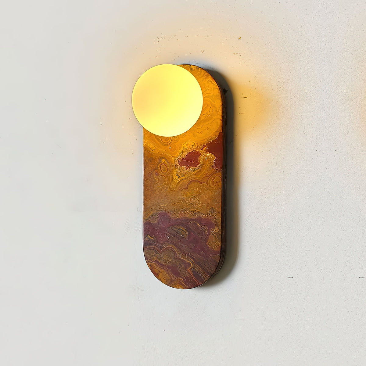 Sysolion Moderne minimalistische wandlamp van glas en marmer