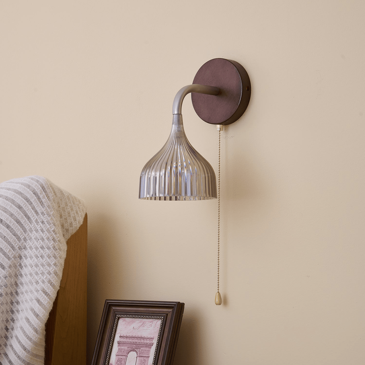 Cimararae elegantie klassieke Houten wandlamp
