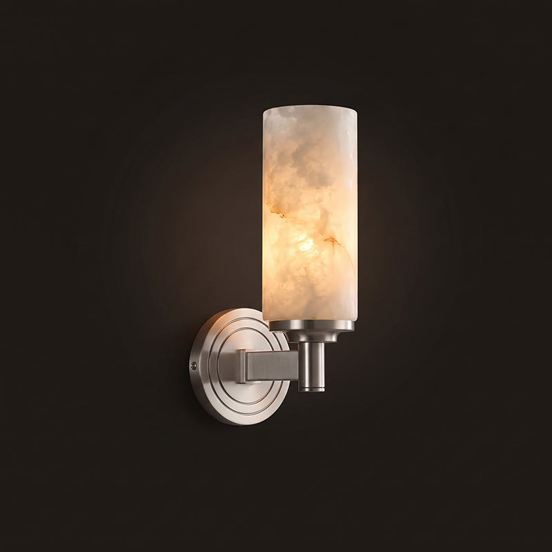 Navenford albast cilindervormige wandlamp