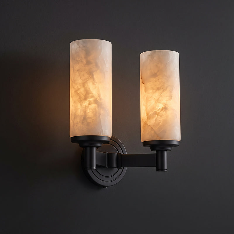 Navenford albast cilindervormige wandlamp