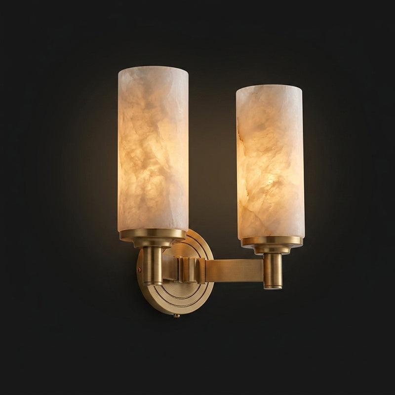 Navenford albast cilindervormige wandlamp