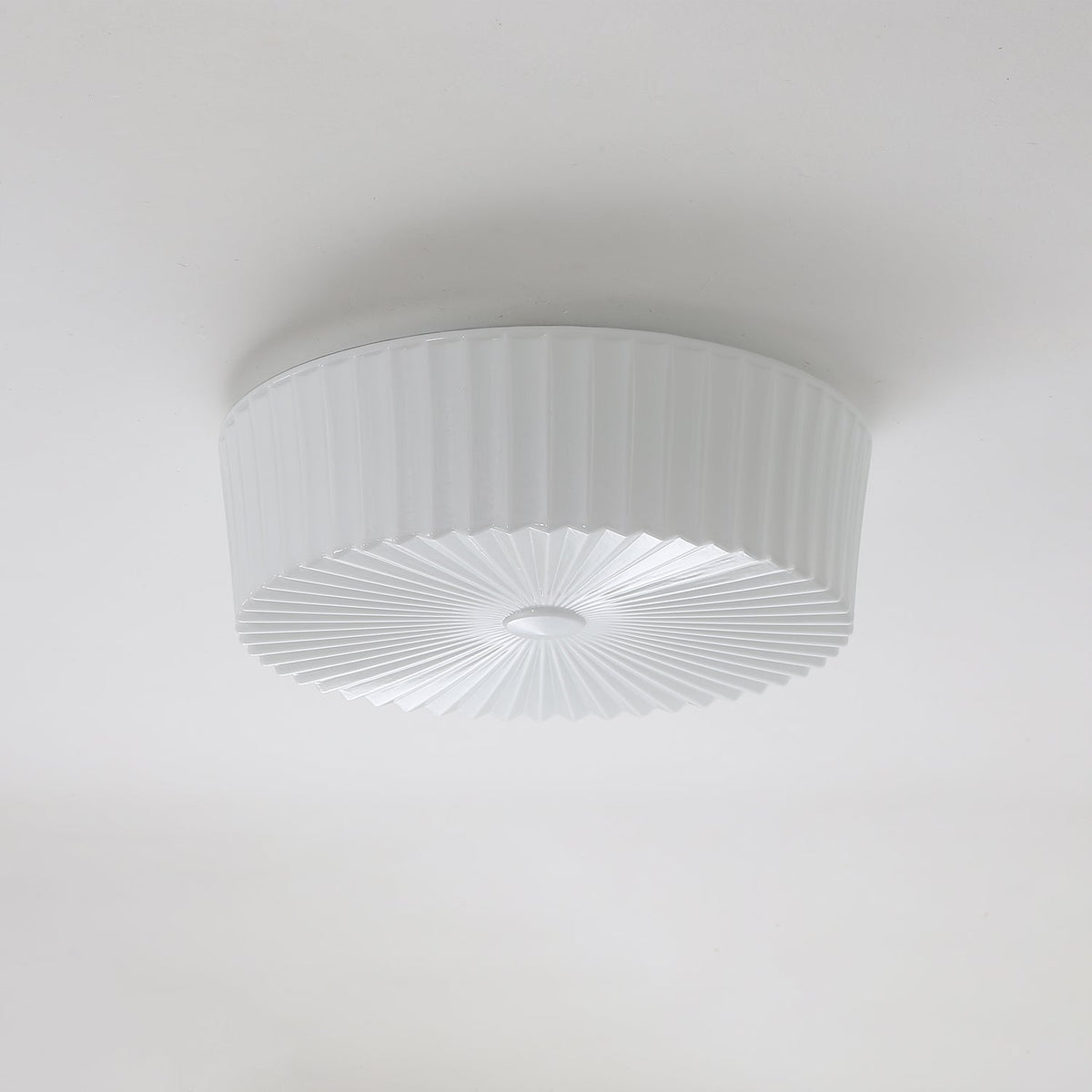 Celeena stralende glazen plafondlamp in trommelvorm