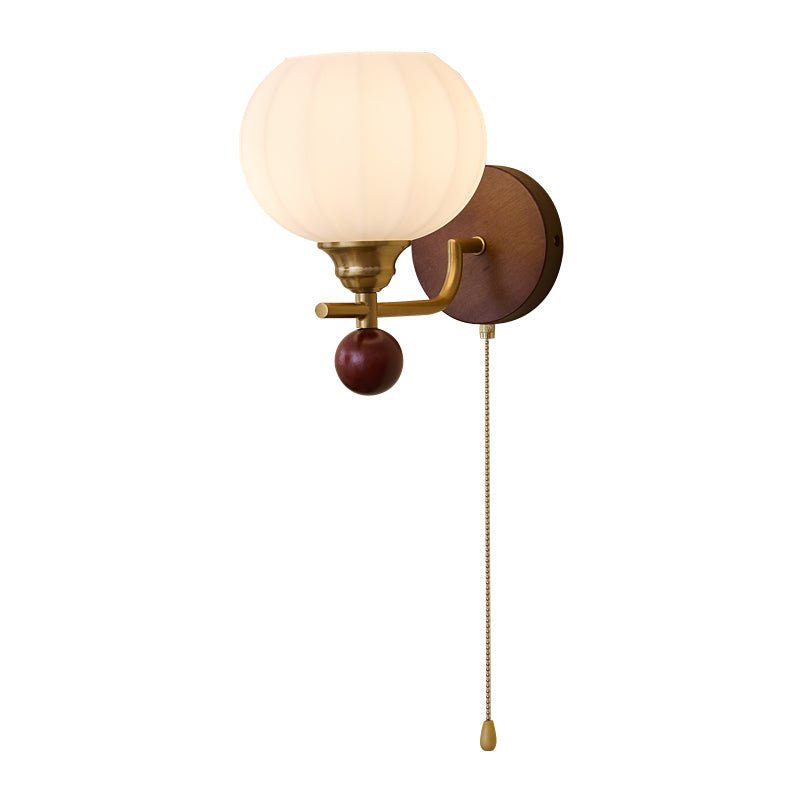 Syleella Premium Noordse kunst Kapelglas houten wandlamp van glas
