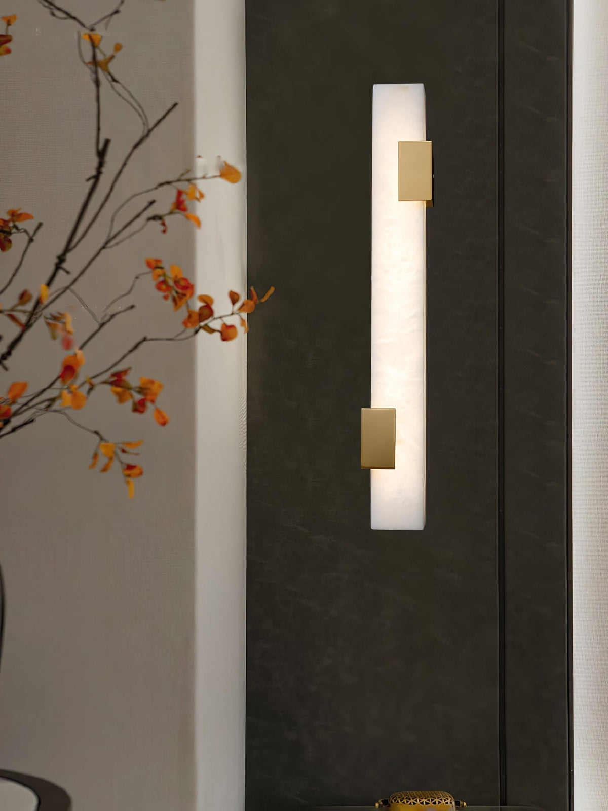 Eos Linear albasten wandlamp
